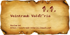 Veintraub Valéria névjegykártya